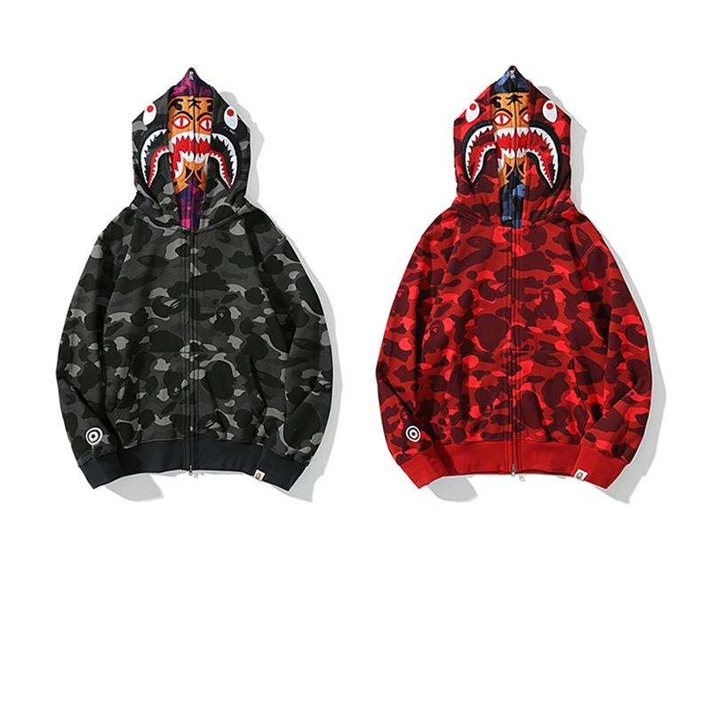 Bape Hoodie 6772 2 colors Black Red